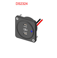 Dual Port USB Socket - 12-24V - DS2324 - ASM
